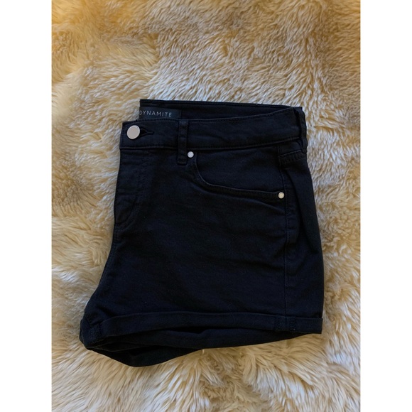NWOT Dynamite Black Denim Shorts - Picture 3 of 6